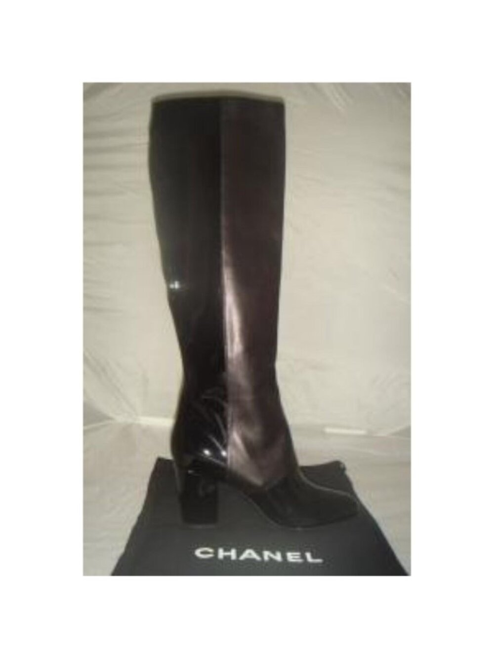 Chanel Karl Lagerfeld Runway Leather Button Boots Black Brown 10/40 New in Box - Picture 6 of 10